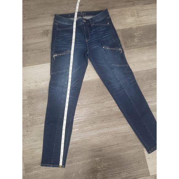 White House Black Market The Skinny Ankle Dark Wash Denim Blue Jeans | Size 2 - Picture 6 of 9